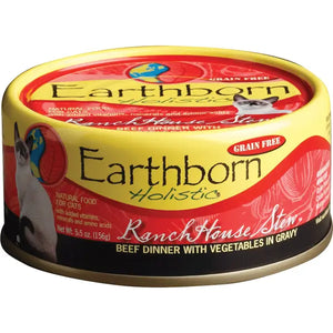 Earthborn Holistic Ranch House Stew Grain-Free Natural Canned Cat & Kitten Food, 5.5-oz