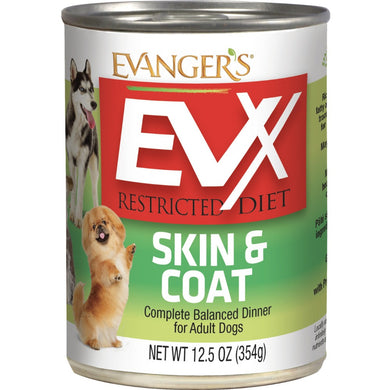 Evangers EVX Restricted Diet Skin & Coat Dog 12.5 oz can