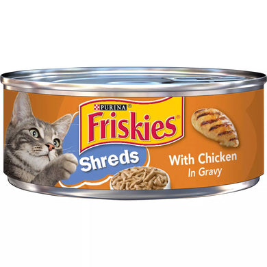Purina Friskies Savory Shreds with Chicken in Gravy Canned Cat Food,  5.5-oz