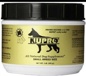 Nupro All Natural Small Breed Dog Supplement, 1-lb canister