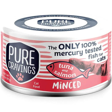 Pure Cravings Tuna & Salmon Minced Cat Food 3 oz