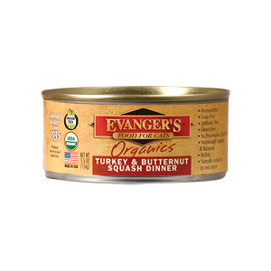 Evangers Organic Turkey & Butternut Squash Cat Food 5.5 oz