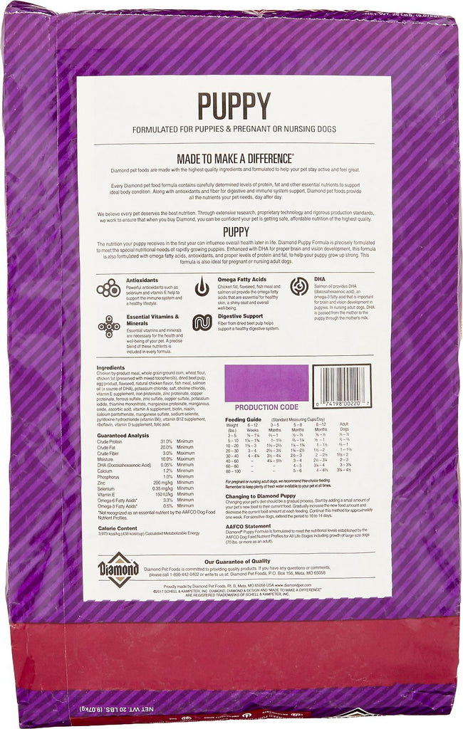 Purple diamond puppy food best sale