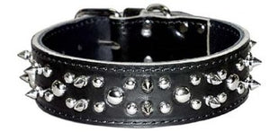 1 3/4" Spike Studded Collar 26" blk