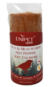 Unipet Nuts & Mealworms Hop Petter Suet Cylinder 32 oz
