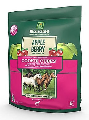 Standlee Apple Berry Cookies Cubes Horse Treats Low Sugar Low Starch, 5 lb