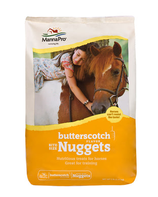 Manna Pro Butterscotch Flavored Nuggets Horse Treats, 4 lb