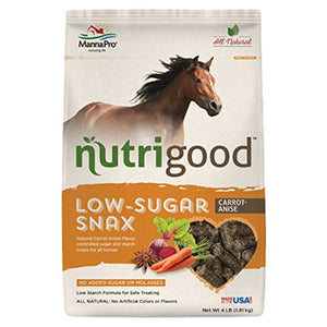 Manna Pro Nutrigood Low-Sugar Snax Carrot-Anise Flavored Horse Treats, 4-lb