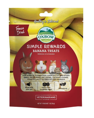 Oxbow Simple Rewards Freeze-Dried Banana Small Animal Treats 1-oz