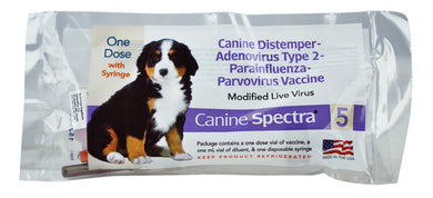 Durvet Canine Spectra 5 with Syringe Dog Vaccine, 1-dose