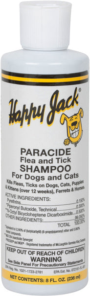 Happy Jack Paracide Shampoo 8 oz