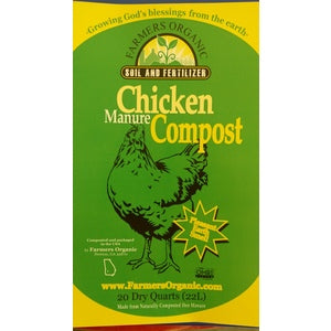 Farmers Organic Chicken Manure Compost - 20qt