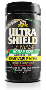 UltraShield Fly Mask Horse With No Ears Removable Nose