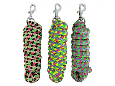 8' Cotton Pro Bread Lead with Bolt Snap (assorted colors)