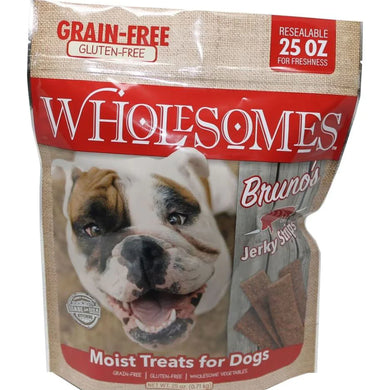Wholesomes Bruno's Jerky Strips Grain Free Dog Treats 25 oz