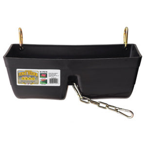 16" Fence Feeder with Chain & Clips Black