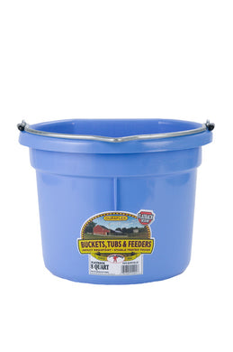 8 Quart Flat Back Plastic Bucket BERRYBLUE