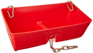 16" Fence Feeder with Chain & Clips Red