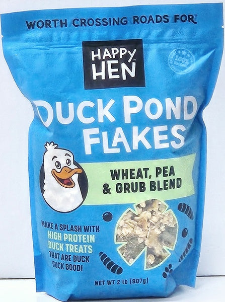 Happy Hen Duck Pond Flakes Wheat, Pea & Grub Blend 2 lb