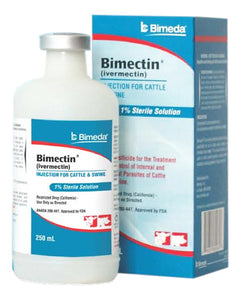 Bimectin (ivermectin) Injection for Cattle & Swine 250-mL