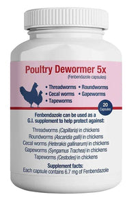 Poultry Dewormer 5X (20 Capsules)