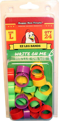 Happy Hen Treats EZ Leg Bands Large Write on 24 Bands