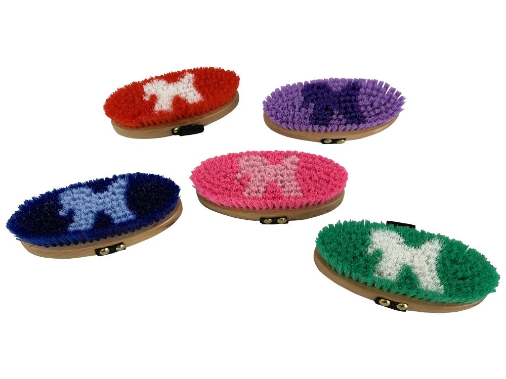 Showman Body Brush with Horse Decal Bristles (assorted)