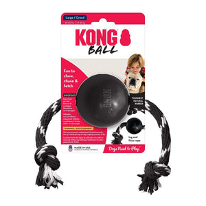 KONG Extreme Ball With Rope Dog Toy, Large