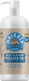 Grizzly Pollock Oil Dog Food Supplement with pump