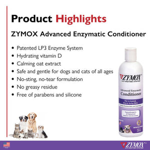 Zymox Advanced Enzymatic Conditioner for Dogs & Cats, 12-oz