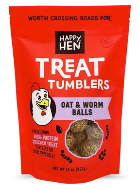 Happy Hen Treat Tumblers Oat & Mealworm Chicken Treat 14 oz