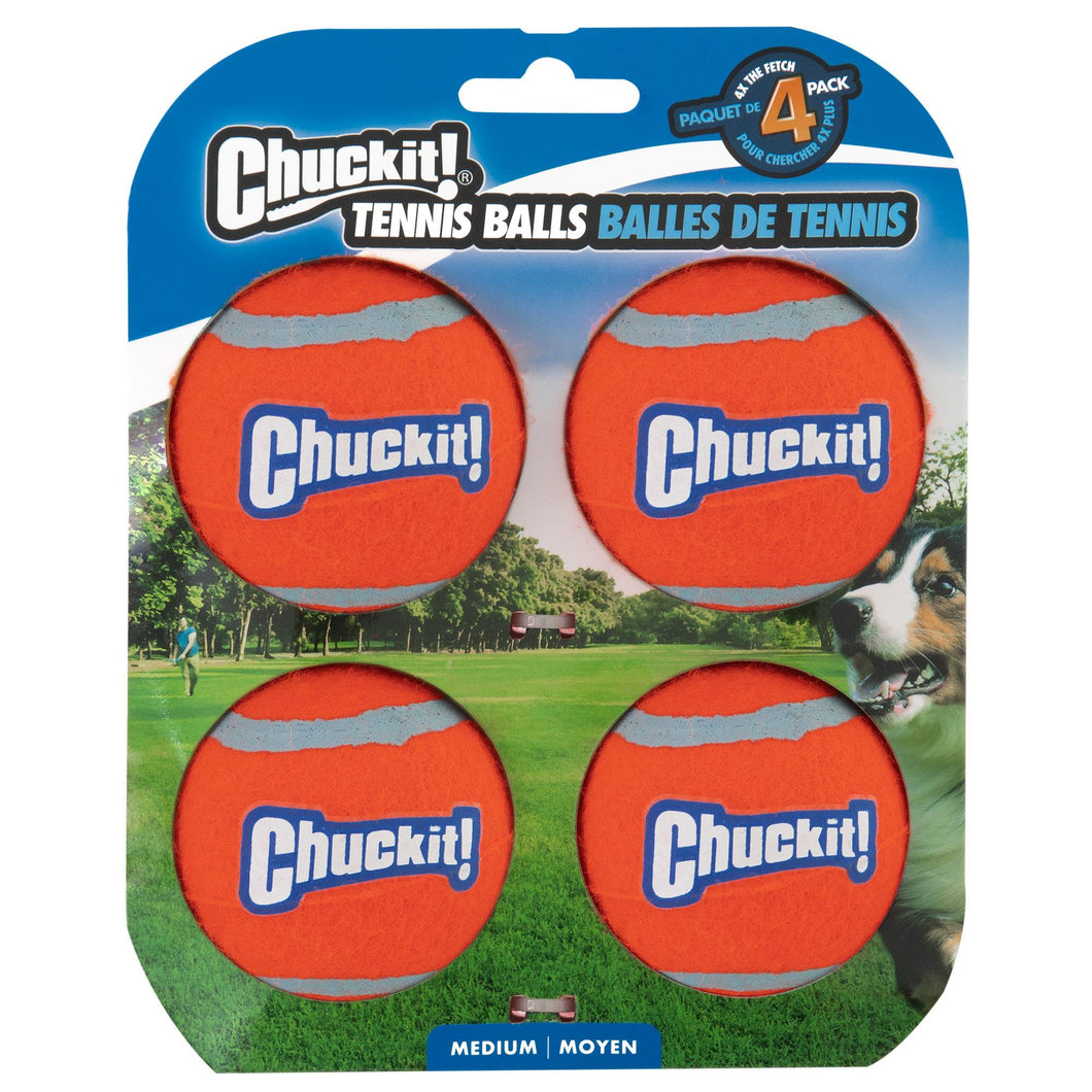 Chuckit! Tennis Ball, Medium, 4-pk