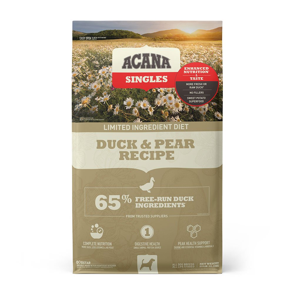 ACANA Singles Duck & Pear Recipe Dog Food 22.5lbs