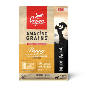 Orijen Amazing Grains Puppy Dry Dog Food, 4-lb