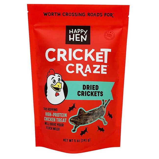 Happy Hen Cricket Craze Dried Crickets Chicken Treats 5 oz