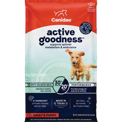 Canidae Active Goodness Salmon Active Puppy & Adult Dog 30 lb