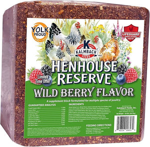 Kalmbach Henhouse Reserve Wild Berry Flavored Treat B lock for Chickens, 20 lb