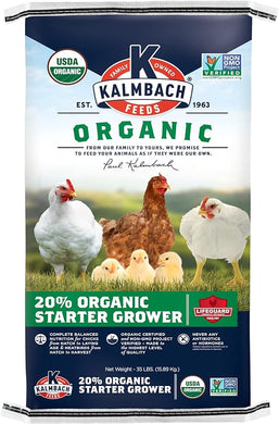 Kalmbach 20% Organic Starter Grower 35 lb bag