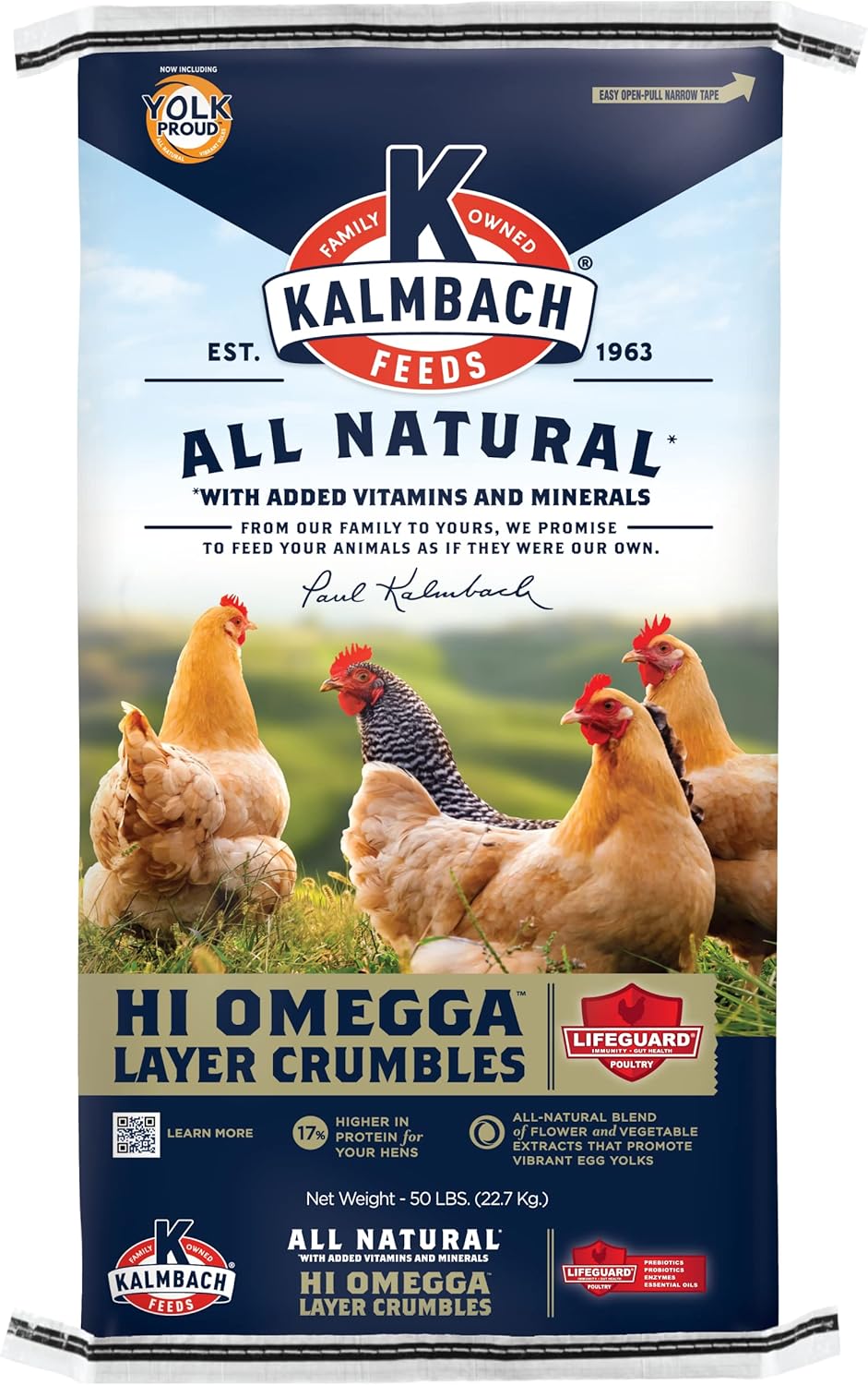 Kalmbach Hi Omega 17% Layer Crumble 50 lb