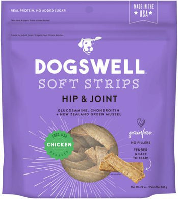 Dogswell Soft Strips Grain-Free Hip & Joint Chicken Treat, 20-oz