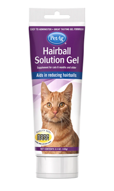 PetAg Hairball Solution Gel Cat Supplement, 3.5-oz