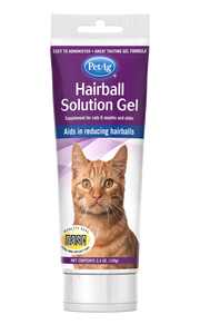 PetAg Hairball Solution Gel Cat Supplement, 3.5-oz