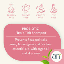 Ari Probiotic Flea & Tick Shampoo Tea Tree & Lemon Grass 16 oz