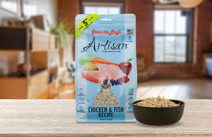 Grandma Lucy's Artisan Grain-Free Chicken & Fish Freeze-Dried Cat Food, 3-lb