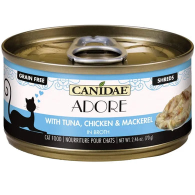 Canidae Adore with Tuna Chicken and Mackerel in Broth Grain Free Cat Wet 2.46 oz
