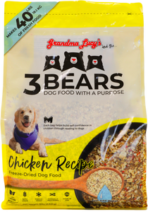 Grandma Lucy's 3 Bears Chicken Freeze-Dried Dog Food, 8 lb