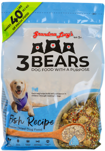 Grandma Lucy's 3 Bears Fish Freeze-Dried Dog Food, 1-lb