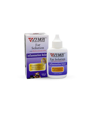 Zymox Ear Solution with .5% Hydrocortisone for Dogs & Cats, 1.25-oz bottle