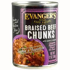 Evanger's Grain-Free Hand Packed Braised Beef Chunks w/ Gravy Canned Dog Food