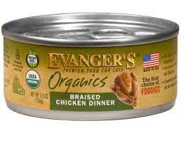 Evanger's Organic Braised Chicken Dinner for Cats 5.5 oz